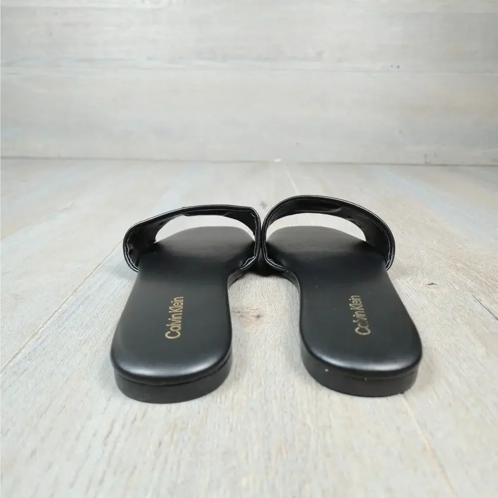 Calvin Klein Yancie2 Women's Slip-On Flat BLK 6 NEW